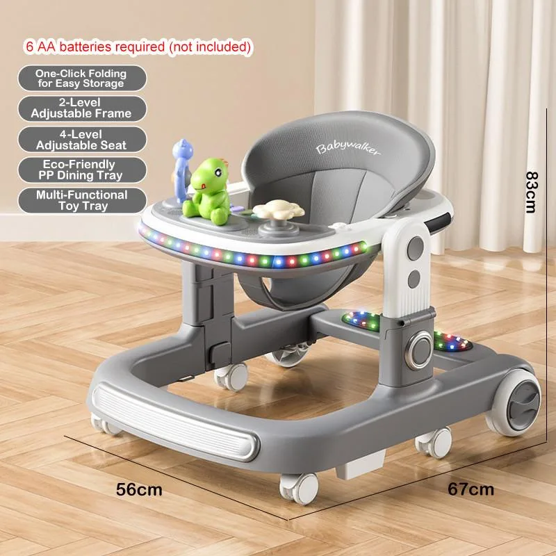 Multifunctional Foldable Height Adjustable Baby Walker With Music For Toddlers Kereta Jalan Bayi - Image 3