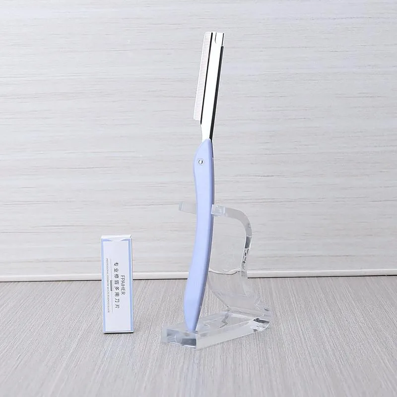 Foldable Eyebrow Razor Holder With 10 Pieces Replaceable Blades Eyebrow Razor Set Pisau Alis - Image 3