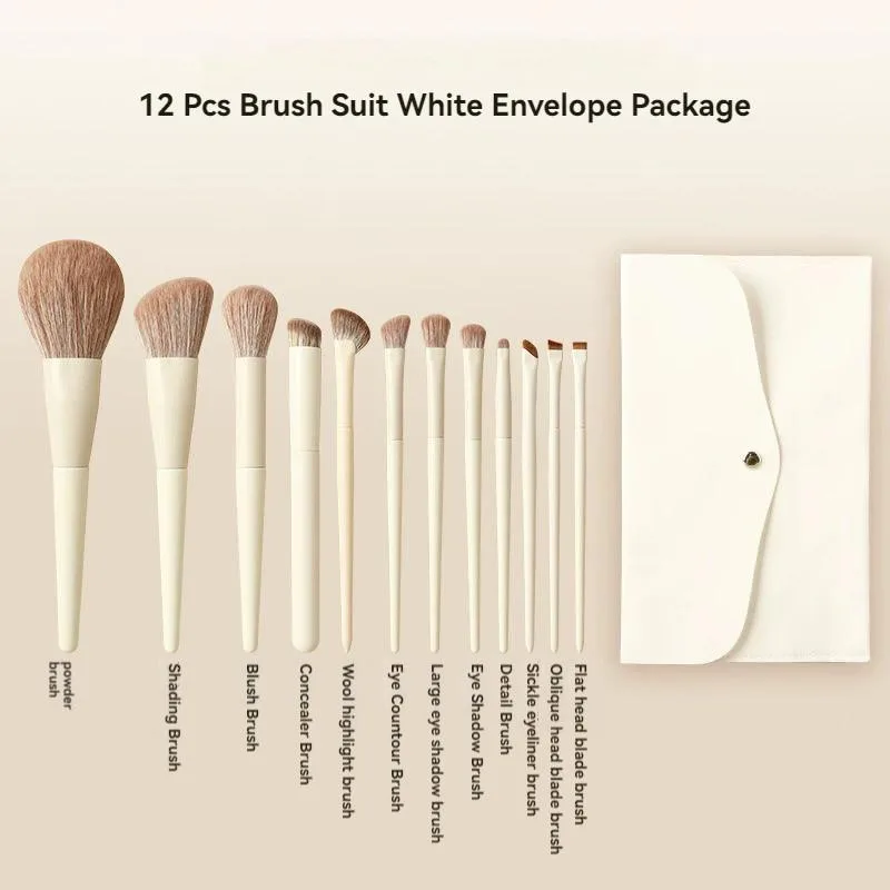 Makeup Brush Set Eyeshadow Blush Angled Eyeliner Powder Brushes Complete Kit Set Berus Solek - Image 3