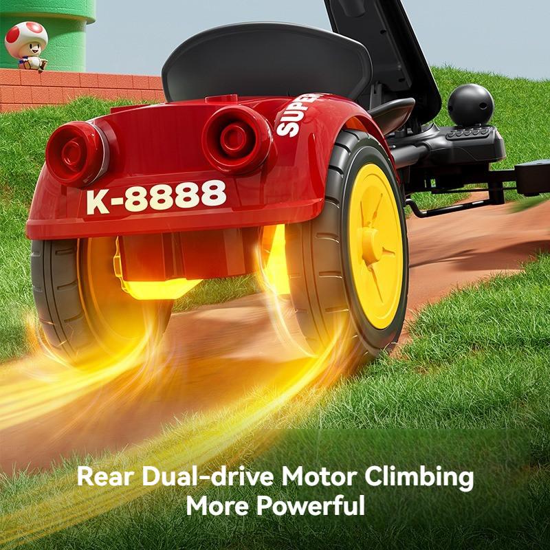Kids Folding No Assembly Remote Control Electric Go Kart For Boys Girls Outdoor Toy Lumba Kecil Kereta Lumba Kecil - Image 3