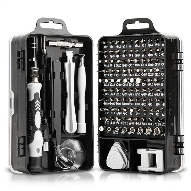 Set Pemutar Skru Ketepatan 115-dalam-1, Kit Alat Baiki untuk Telefon, Jam & Komputer Riba - Image 4