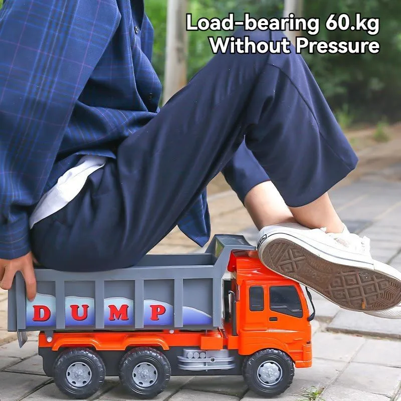 Trak Mainan Saiz Besar Model Kenderaan Kejuruteraan Dump Truck Untuk Budak Lelaki - Image 4