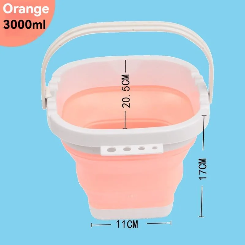Bekas Air Boleh Lipat Silikon Mudah Alih Untuk Lukisan Seni Cuci Berus Cat Air Palet Warna - Image 4
