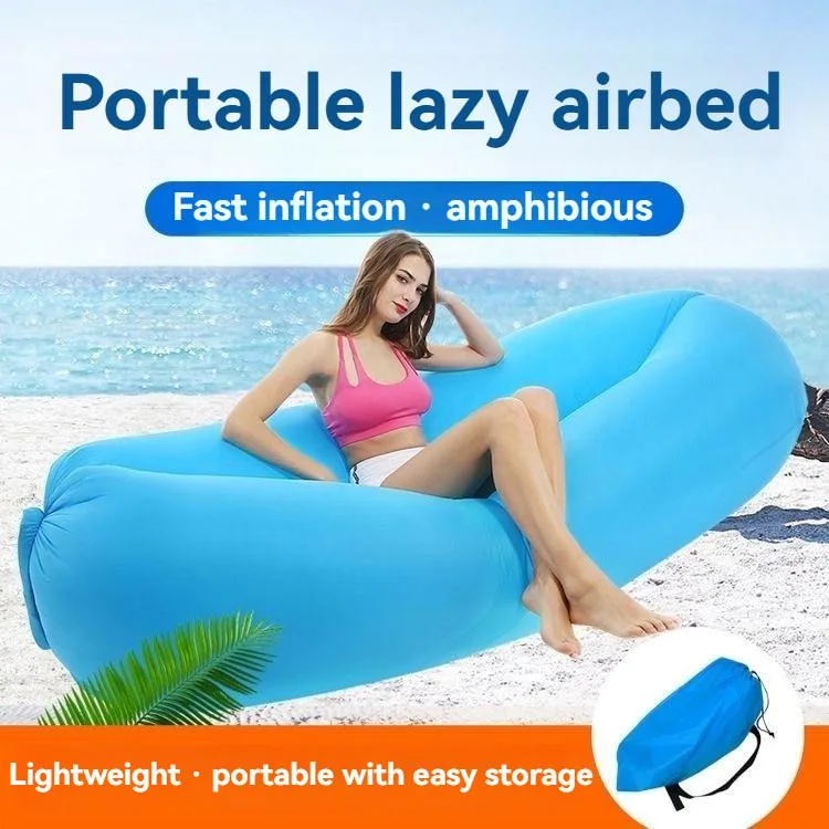 Sofa Kembung Luar Sofa Malas Boleh Lipat Mudah Alih Pantai Beg Tidur Udara Single Tilam Angin - Image 4