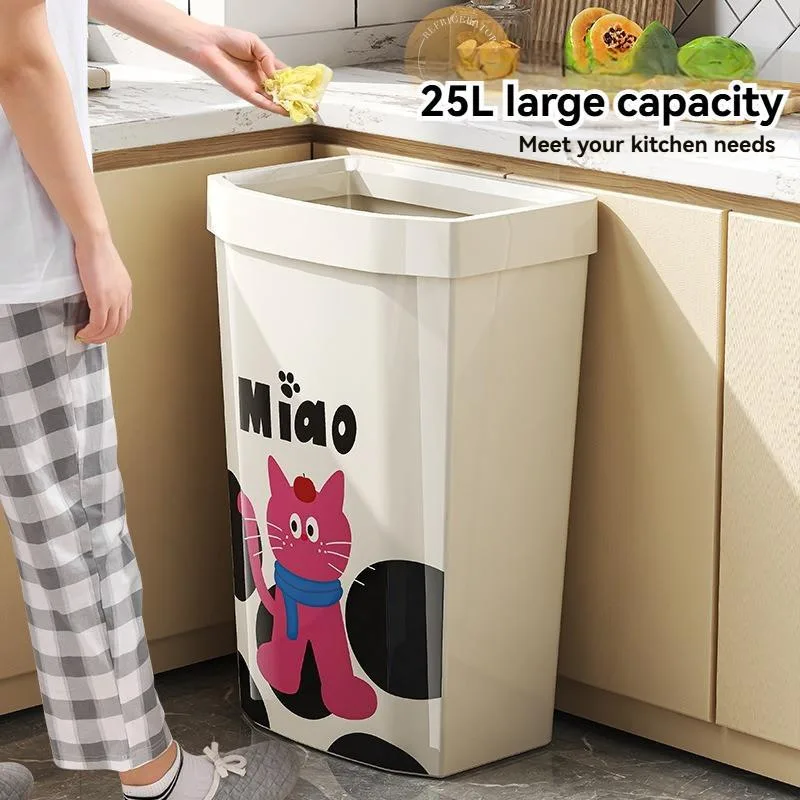 Tong Sampah Dapur Rumah Kapasiti Besar Silinder Tinggi Tanpa Perlu Membongkok Khas Untuk Ruang Tamu & Luar Rumah - Image 4
