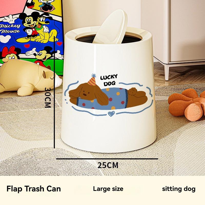 Tong Sampah Kartun Comel Baharu Kapasiti Besar Untuk Rumah Bilik Air Ruang Tamu - Image 4