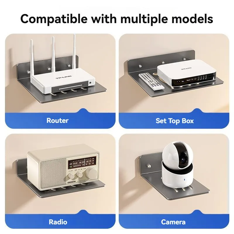 Penyangkau Proyektor Dinding Tanpa Tebuk Lubang Untuk Katil Routers Set Top Box Rak Simpanan Serbaguna - Image 4