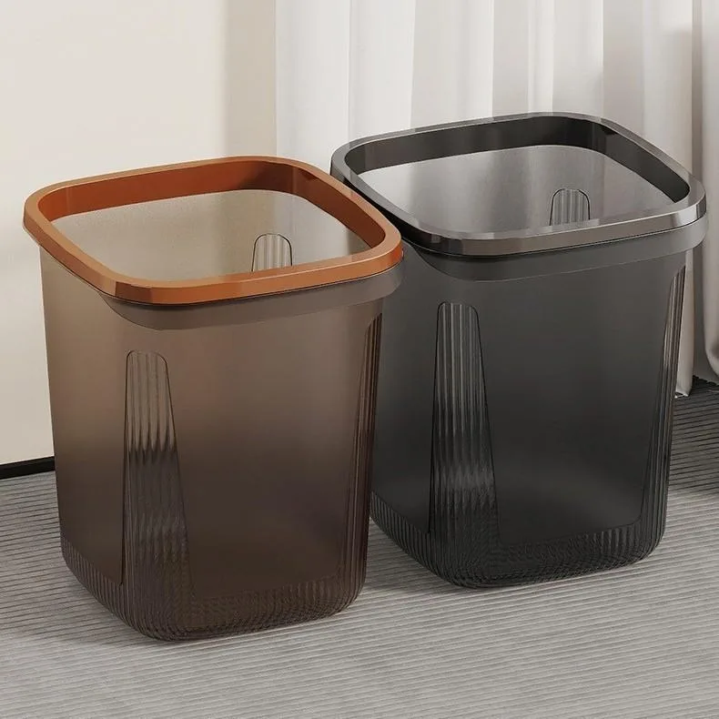 Tong Sampah Segi Empat Lutsinar Gaya Instagram Premium Estetik Dapur Bilik Mandi Rumah - Image 4