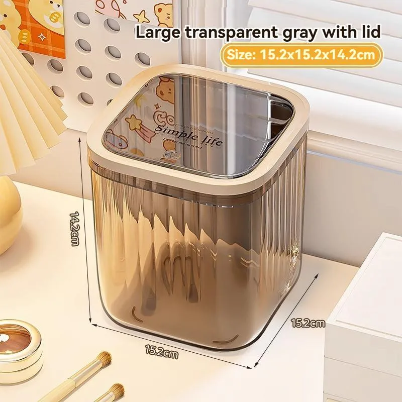 Desktop Storage Box Kosmetik Serum Skrin Box Telus Dengan Penutup Rak Organizer Premium - Image 4