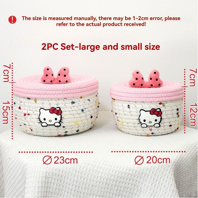 Kotak Penyimpanan Kosmetik Kucing Comel Desktop Pejabat Organizer Barang Kecil Rumah Tangga - Image 4