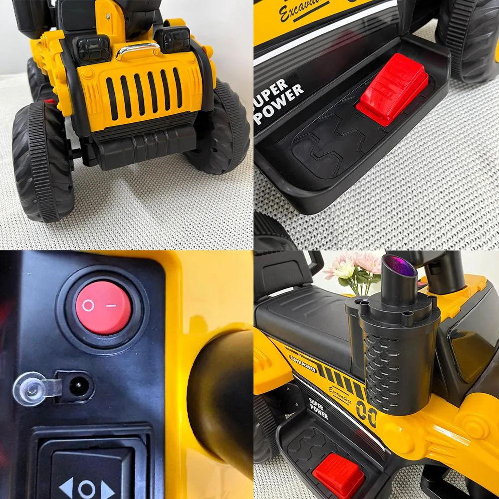 Kereta Mainan Excavator Elektrik Kanak-kanak Boleh Naik Saiz Super Besar Untuk Budak Lelaki Kenderaan Kejuruteraan - Image 4