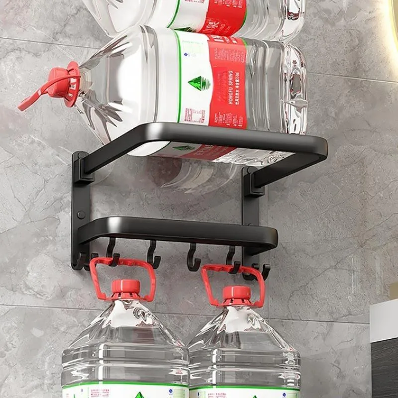 Drill Free Wall Basin Rack Bathroom Adhesive Washbasin Storage Shelf Space Saving Rak Besen - Image 4