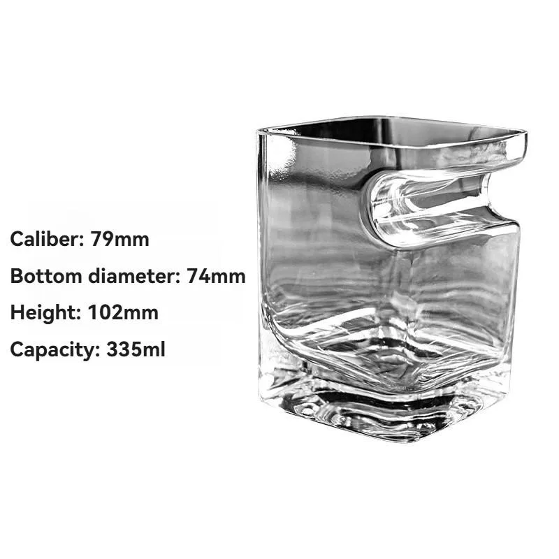 Square Whiskey Glass Thick Base Premium Cigar Tumbler Heavy Bottom Bourbon Cawan Arak - Image 4