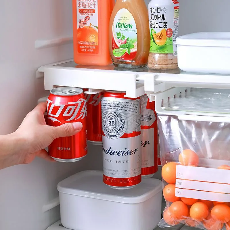 Fridge Hanging Double Row Can Rack Beer Soda Cola Beverage Organizer Storage Rak Minuman Jenis Gantung - Image 4