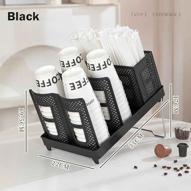 Detachable Tilted Paper Cup Holder Desktop Dispenser Disposable Cup Organizer Rak Cawan Kertas - Image 4