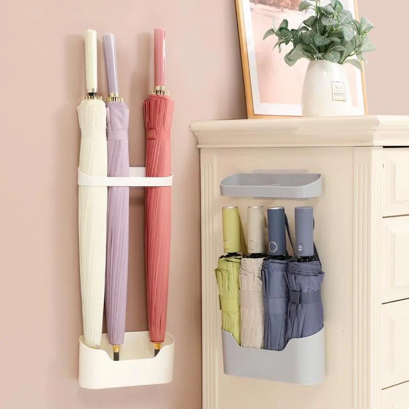 Wall Mounted Umbrella Rack Entrance Doorway Drip Dry Stand Storage Organizer Rak Payung Dinding - Image 4