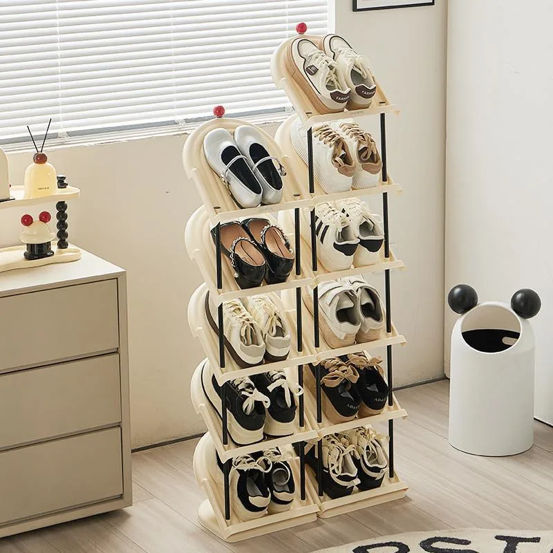 Tilted Multi Tier Shoe Rack Space Saving Dorm Home Storage Organizer Rak Kasut Mudah - Image 4
