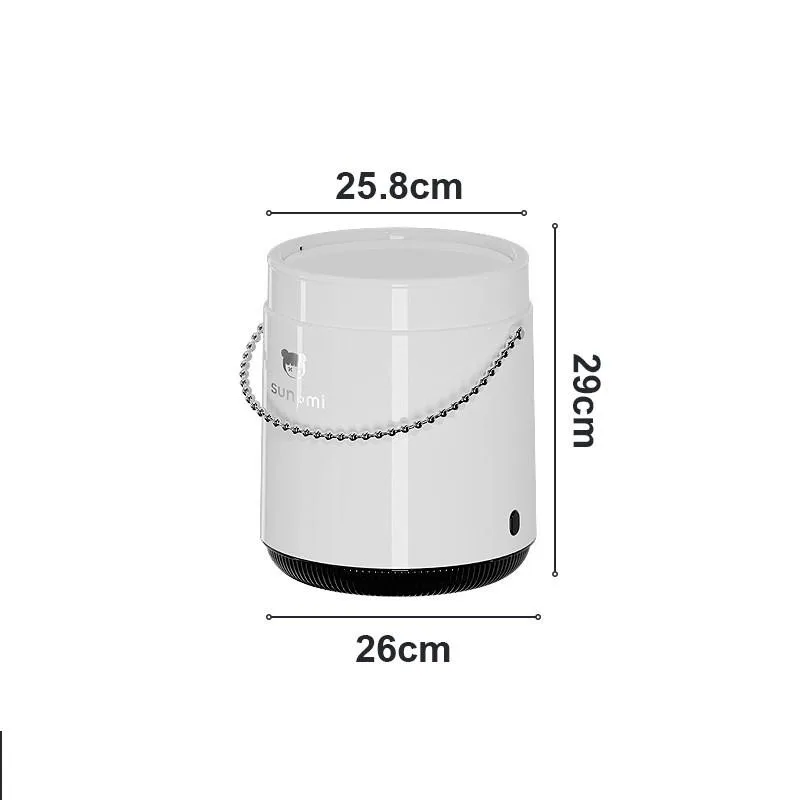 Portable Handled Lidded Trash Can For Home Kitchen Bathroom Living Room Tong Sampah - Image 4