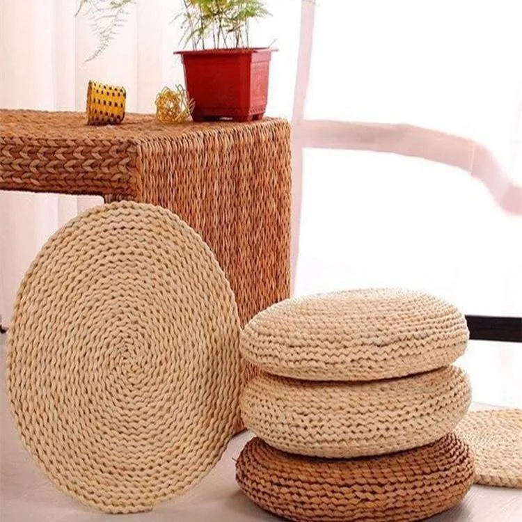 Straw Woven Corn Husk Seat Cushion Tatami Floor Mat Bantal Duduk - Image 4