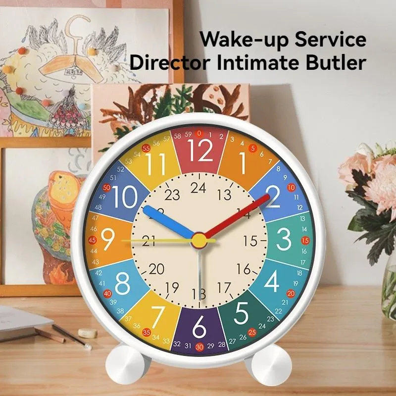Cartoon Alarm Clock For Kids Bedroom Student Desktop Use Jam Dinding - Image 4