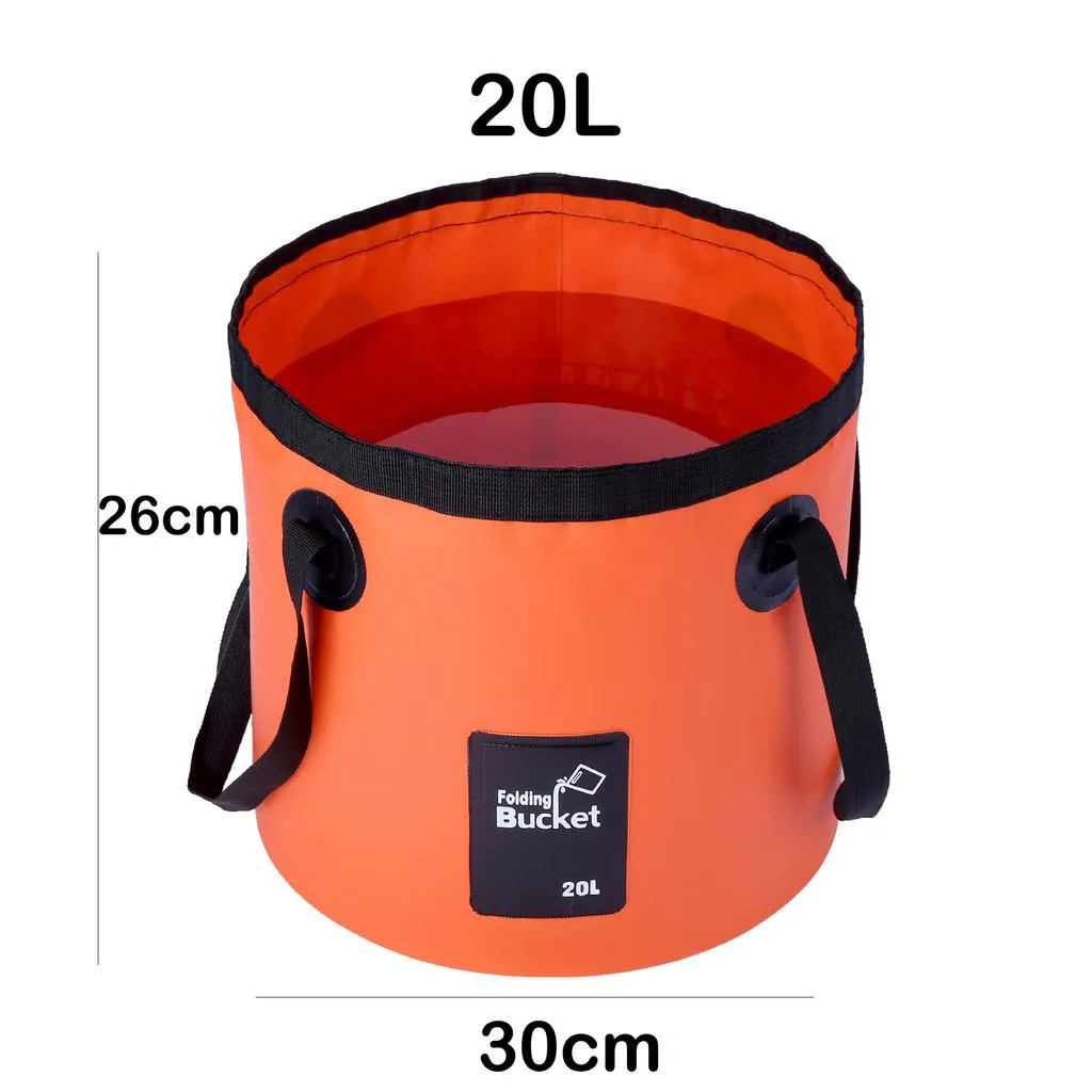 Portable PVC Collapsible Water Bucket For Outdoor Camping Water Storage Baldi Air Lipat - Image 4