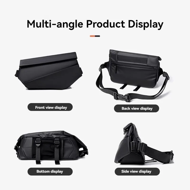 Men's Crossbody Bag Chest Bag Sling Backpack for Cycling Sports Daily Commute Beg Silang Lelaki - Image 4