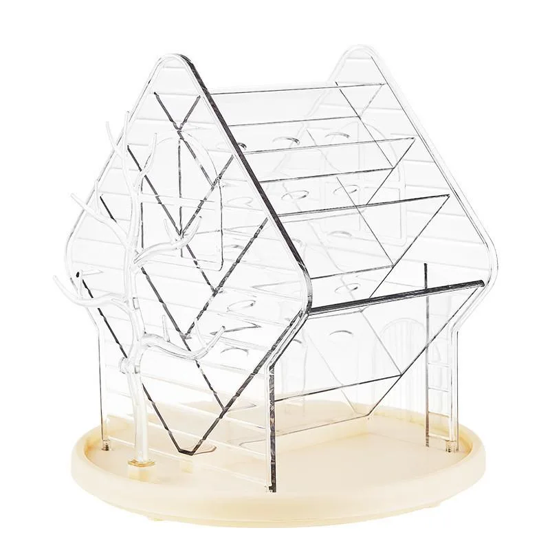 Rotating Makeup Organizer Desktop Cosmetic Storage Box Lipstick Eyeshadow Holder Rak Kosmetik Berputar - Image 4