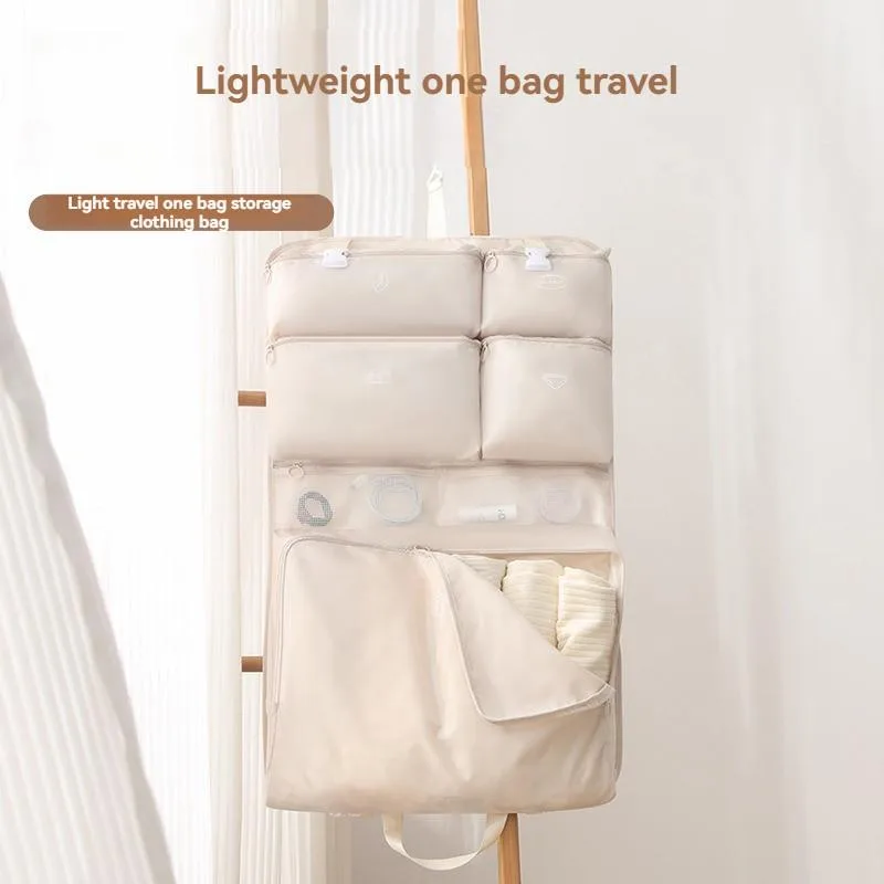 7 In 1 Travel Packing Cubes Luggage Organizer Clothes Underwear Storage Bag Set Beg Penyimpanan Dalam Suitcase - Image 4