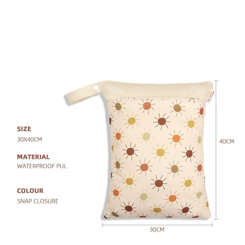 Waterproof Baby Diaper Organizer Hanging Bag Wet Dry Separated Double Layer Storage Beg Kalis Air Aktiviti Luar - Image 4