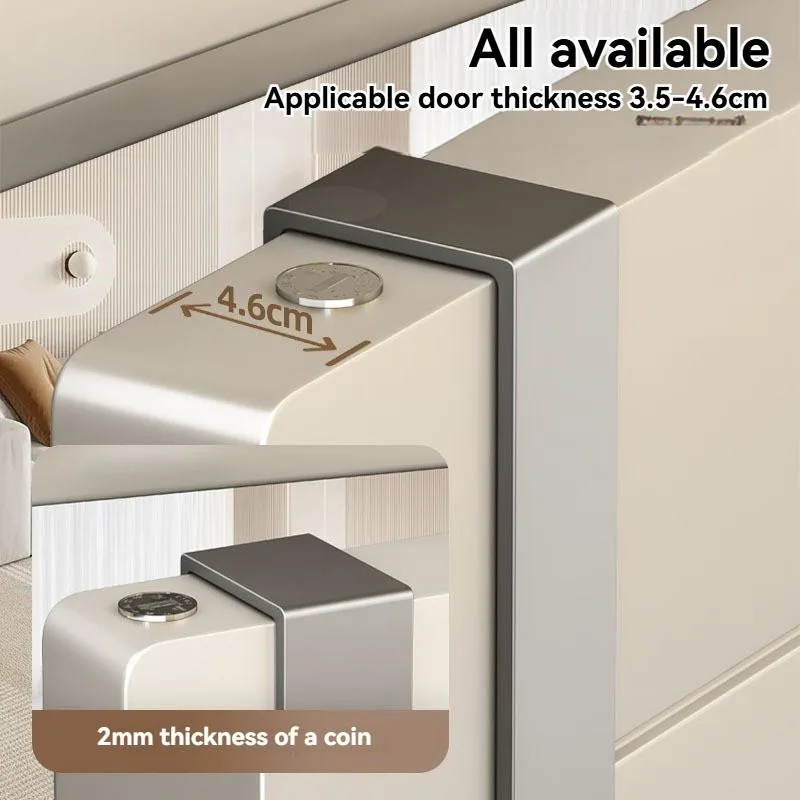 Drill Free Over The Door Hooks Rack for Clothes Towels Bags Wall Mount Back of Door Cangkuk Belakang Pintu Logam - Image 4