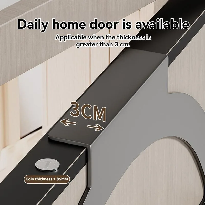 Over The Door Hooks No Drill Coat Hanger Rack Bedroom Back-of-Door Storage Organizer Rak Gantung Belakang Pintu - Image 4