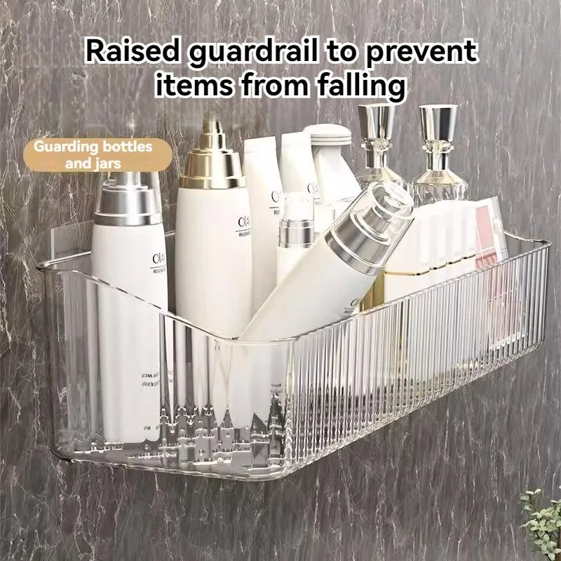 Bathroom Shelf No-drill Wall-mounted Storage Rack Rak Penyimpanan Bilik Air - Image 4