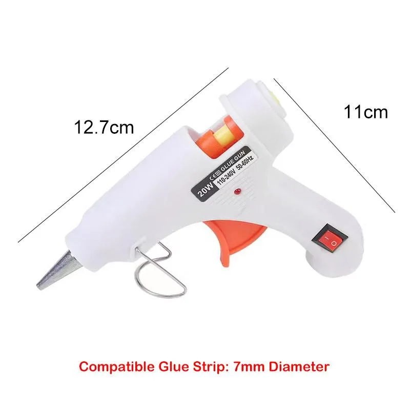 Hot Glue Gun 20W UK Plug With Switch Protective Nozzle 7mm Portable Pistol Gam Panas - Image 4