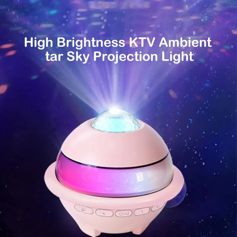 Bluetooth speaker starry sky light microphone karaoke set Pembesar suara Bluetooth - Image 4