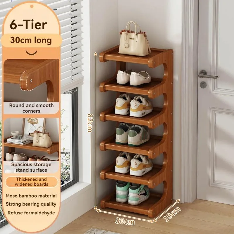 Shoe Rack Narrow Multi-layer Corner Storage Space-saving Rak kasut - Image 4
