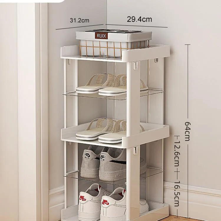 Shoe Rack Narrow Entryway Small Shoe Cabinet Multi-layer Storage Rak Kasut - Image 4