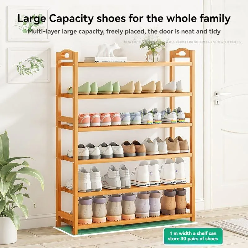 Bamboo Shoe Rack Multi-Tier Floor Standing Shoe Organizer For Home Storage Shelf Rak kasut kayu - Image 4