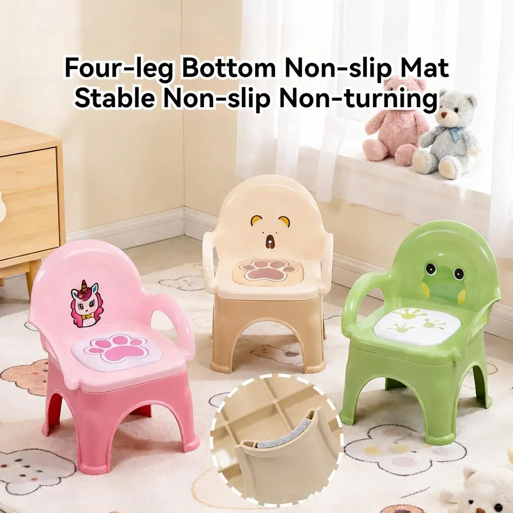 Kids Squeaky Cartoon Chair With Backrest Anti Slip Dining Stool For Baby Feeding Kerusi Kanak-Kanak - Image 4