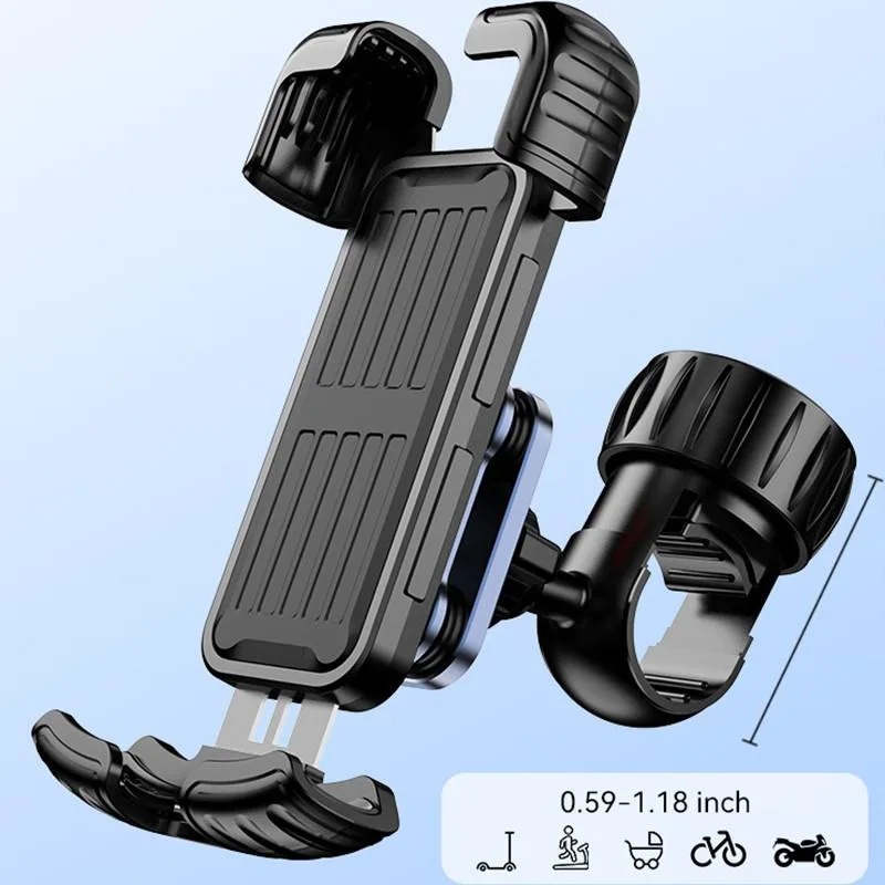 Shock Absorbing Anti Shake Phone Navigation Mount For Motorcycle E Bike Bicycle Food Delivery Pemegang Telefon - Image 4