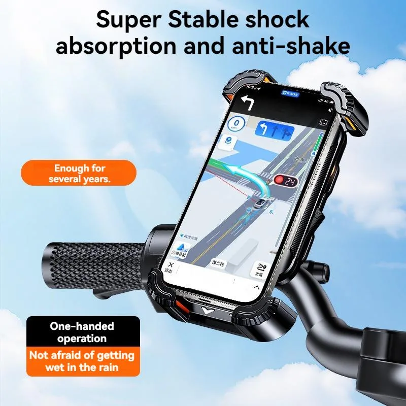 Silicone Shockproof Phone Mount For Food Delivery Rider Electric Motorcycle Riding Gear Pemegang Telefon - Image 4