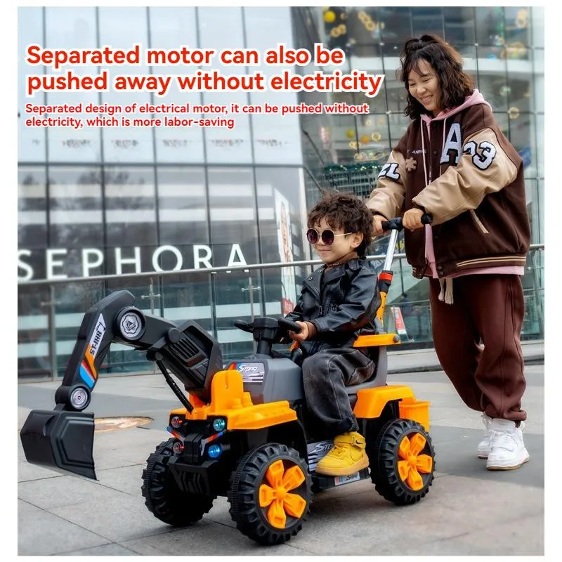 Remote Control Electric Kids Excavator Toy Dual Motor Large Rechargeable Digger Car for Boys Pengorek Elektrik - Image 4