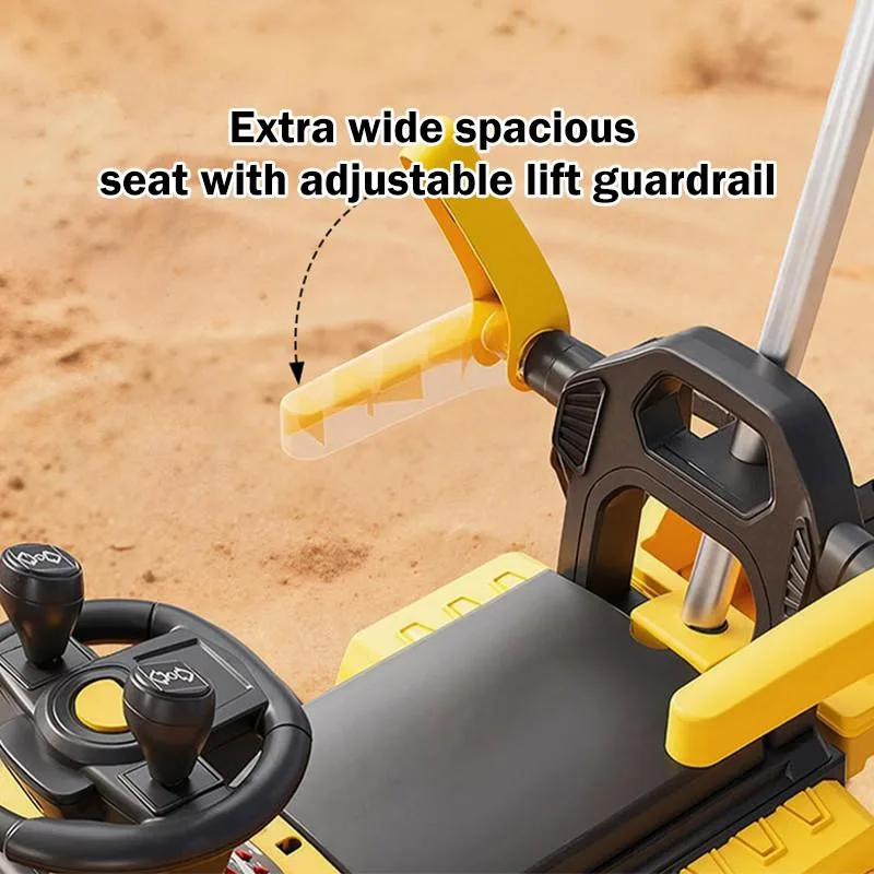 Kids Electric Excavator Large Digger Remote Control Ride On Toy Kereta Luncur Penggali Elektrik 4 Roda - Image 4