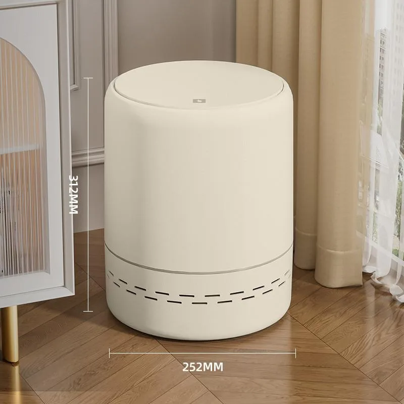 Trash Can Air Pressure Lid Waste Bin For Home Kitchen Bathroom Bedroom Living Room Tong Sampah - Image 4
