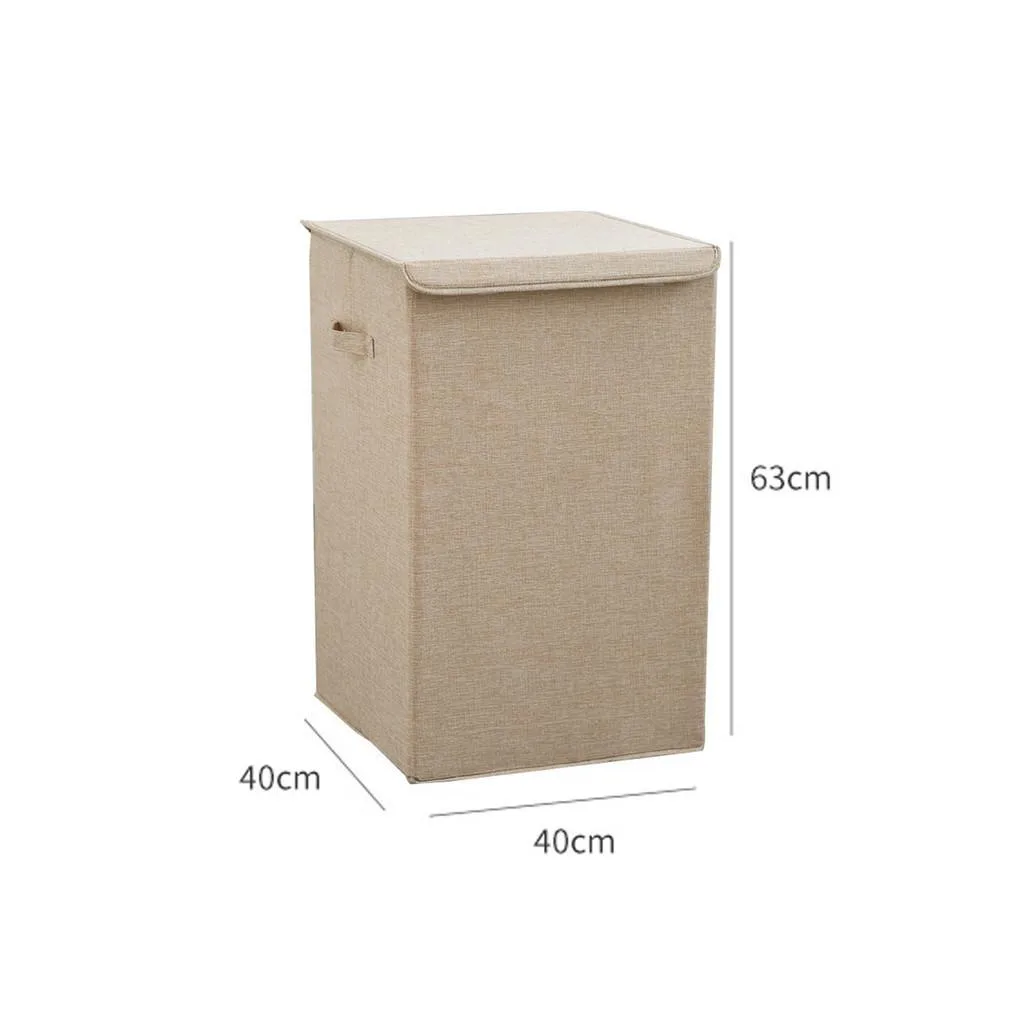 Foldable Fabric Laundry Basket Cotton Linen Dirty Clothes Hamper Large Capacity Home Storage Bin Bakul Dobi - Image 4