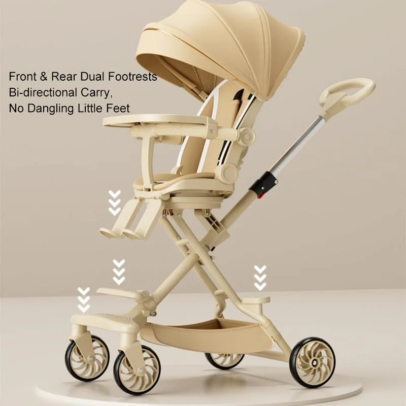 Lightweight Foldable Reversible Baby Stroller Sit And Lie Outdoor Kids Pushchair Stroller Kereta Sorong Bayi - Image 4