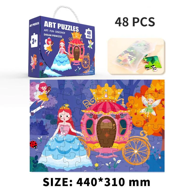 Mainan Puzzle Kanak-Kanak 24/48 Keping Jigsaw Pendidikan Awal dengan Kotak Hadiah - Image 4