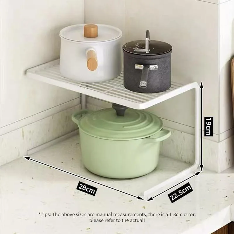 Rak Bertingkat Kaunter Dapur, Pengatur Peralatan Dapur dengan Rak Pelbagai Aras & Kabinet - Image 4