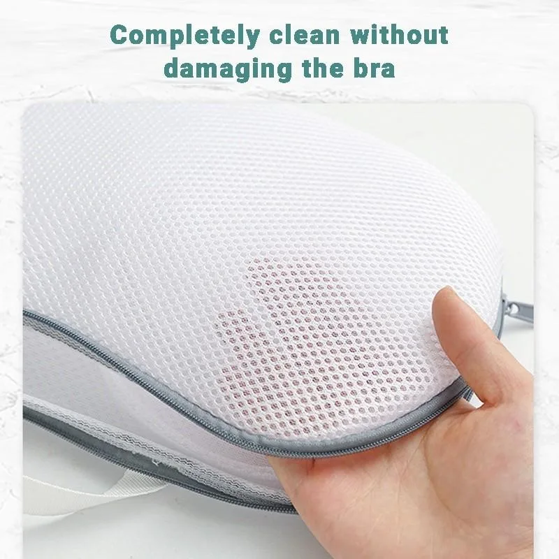 Beg Basuh Bra Jaring Tahan Lasak, Poliester Anti-Deformasi dengan Penutupan Zip - Image 4