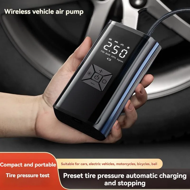 Pam Tayar Kereta Tanpa Wayar Mudah Alih, Power Bank Kecemasan Digital Serbaguna Berkualiti Tinggi - Image 5
