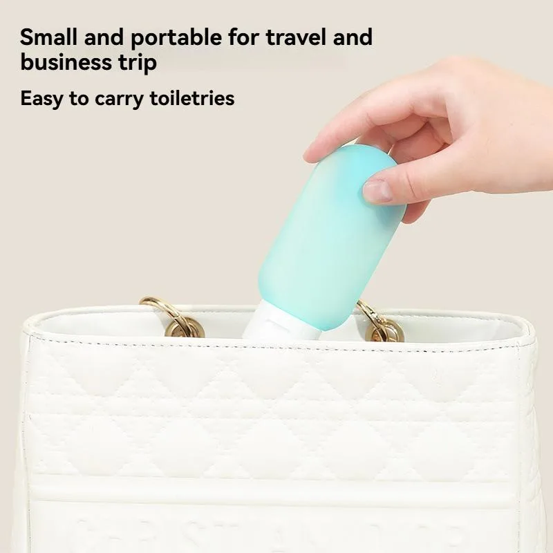 Set Botol Tandas Perjalanan Boleh Guna Semula, Dispenser Syampu, Gel Mandi & Penjagaan Kulit Mudah Alih - Image 5